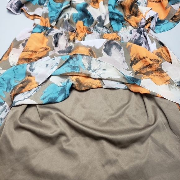 J Taylor sheer colorful summer dress women's size 12 - Picture 8 of 12